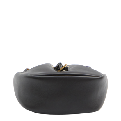 Supple Medium Leather Bucket Bags - Black