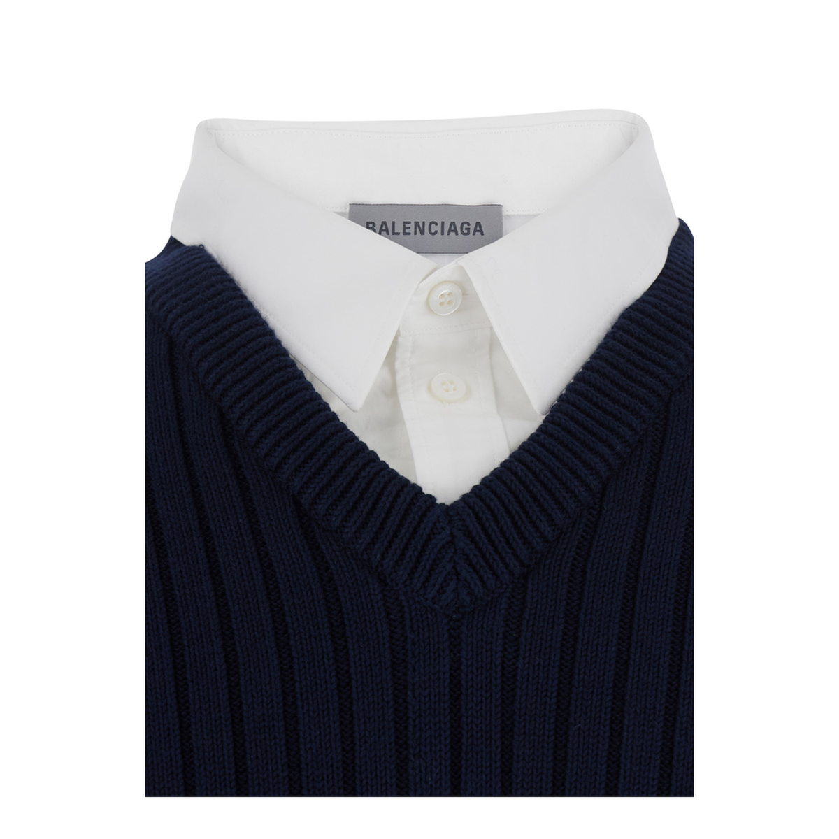 MAYFEYR - Balenciaga - Cotton Hybrid Ribs Shirt Knit - A00933T34684170
