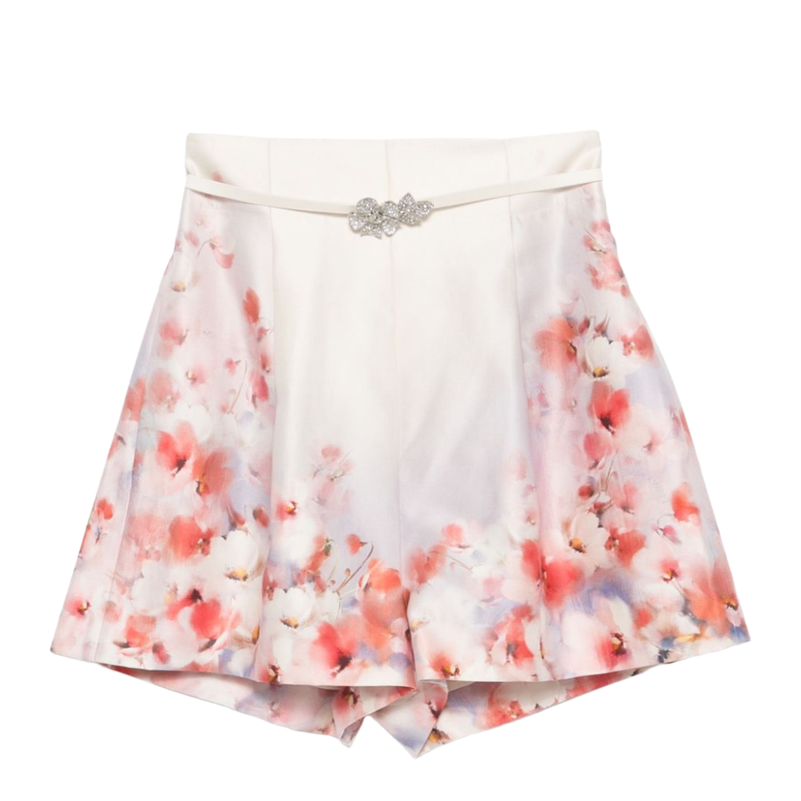 Crush Flat Front High Waist Shorts
