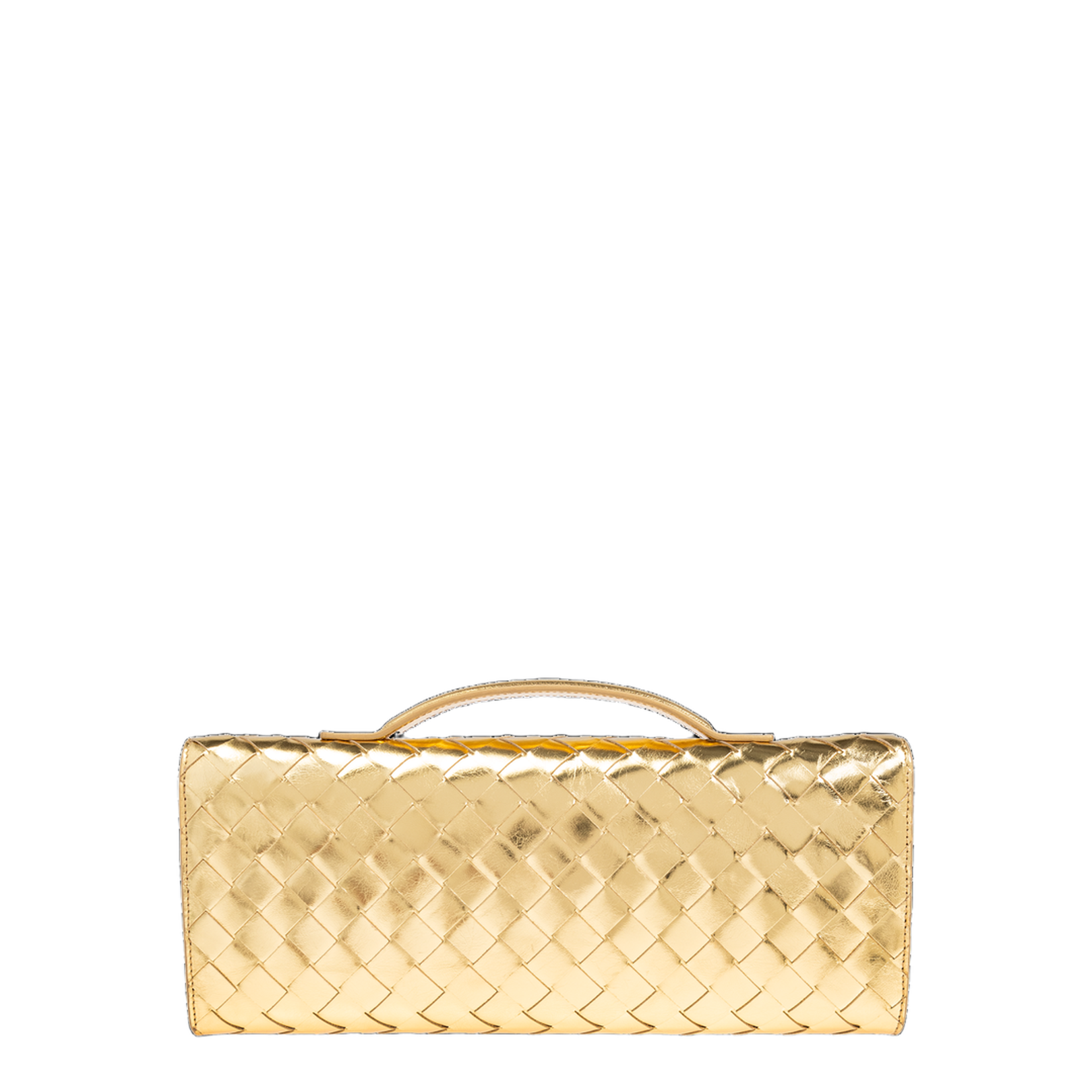 Andiamo Gold Leather Clutch