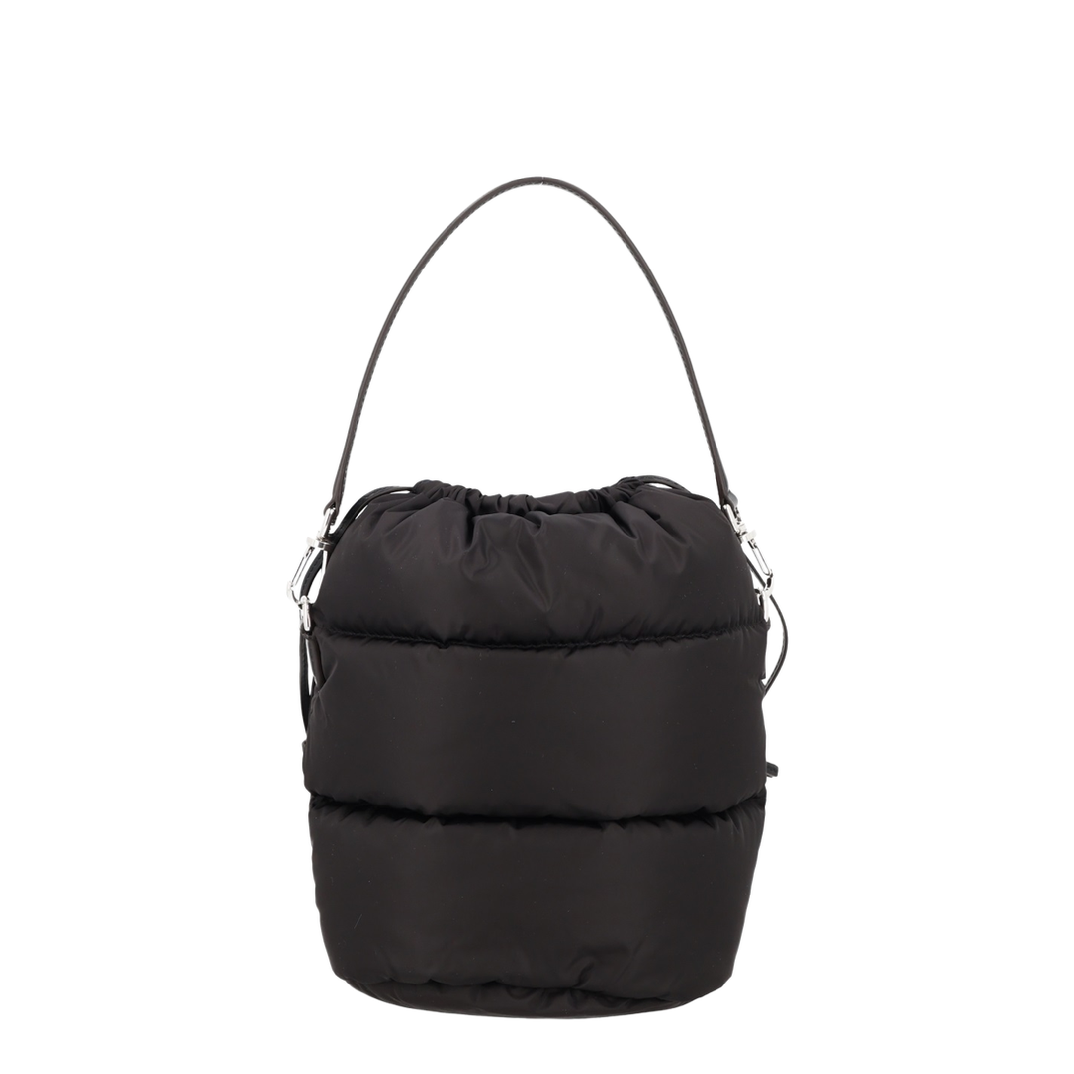 Black Handbag with Drawstring Closure