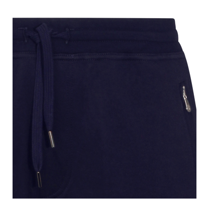 Techno Cotton Fleece Bermuda Shorts Navy Blue