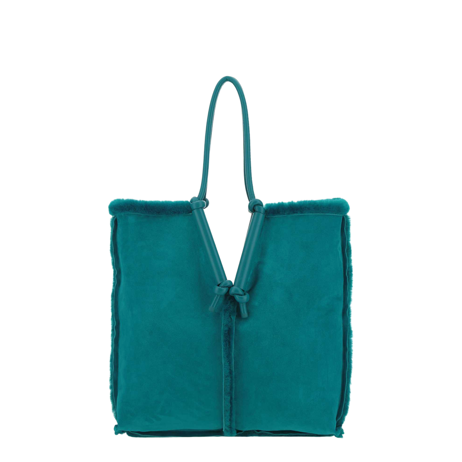 Bolster Medium Lambskin Tote Bags - Blue