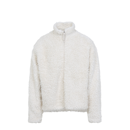 Zip Up Ivory Cotton Jacket