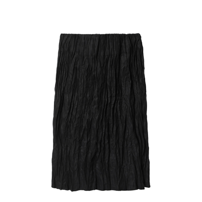 MAYFEYR - Toteme - Black Crinkled Linen Skirt - 262-WRB0386FB0652001