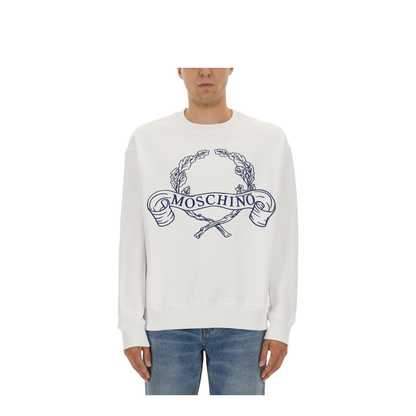 Sweatshirt with Laurel Crown Logo Embroidery
