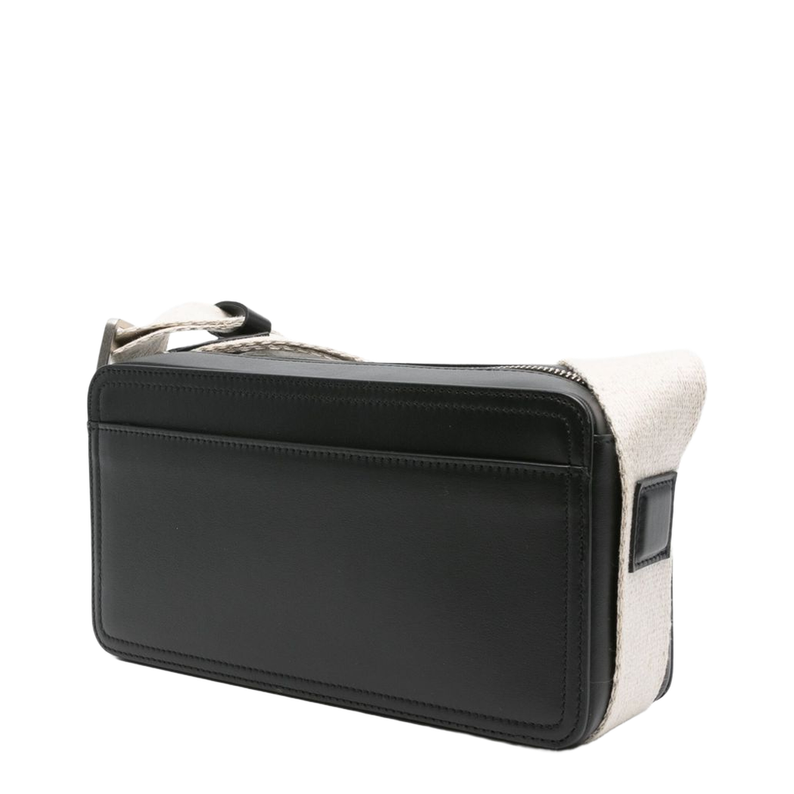 Black Calf Leather Zip Fastening Bag