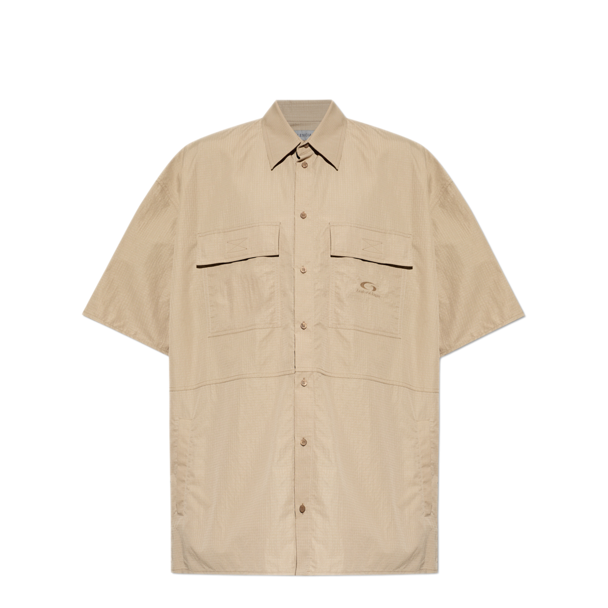 MAYFEYR - Balenciaga - Cappuccino Tech Fabric Oversize Shirt - 871285TUO049501