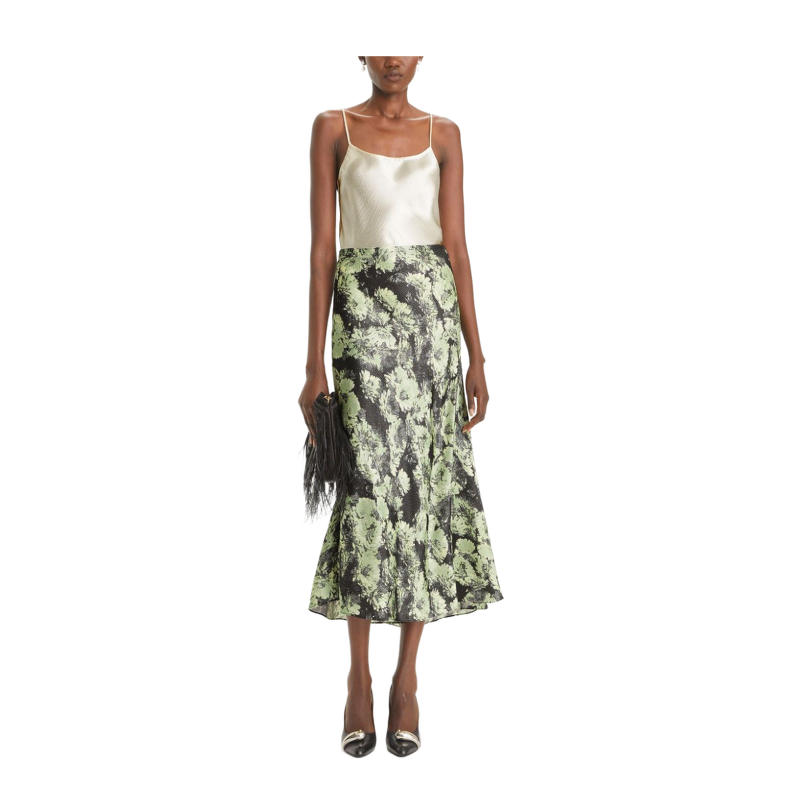 Pastel Green Fluted Skirt