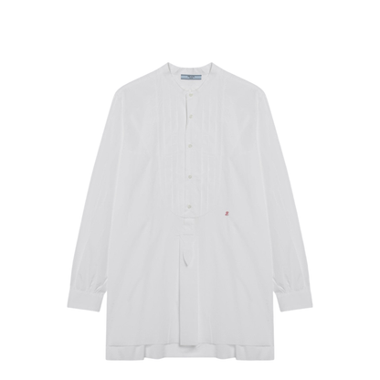 White Cotton Canvas Shirt