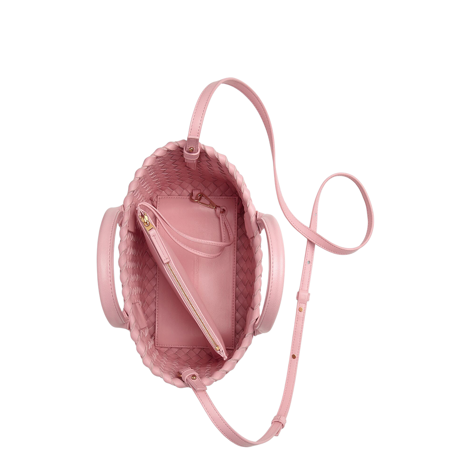 Cabat Mini Leather Handbags - Pink