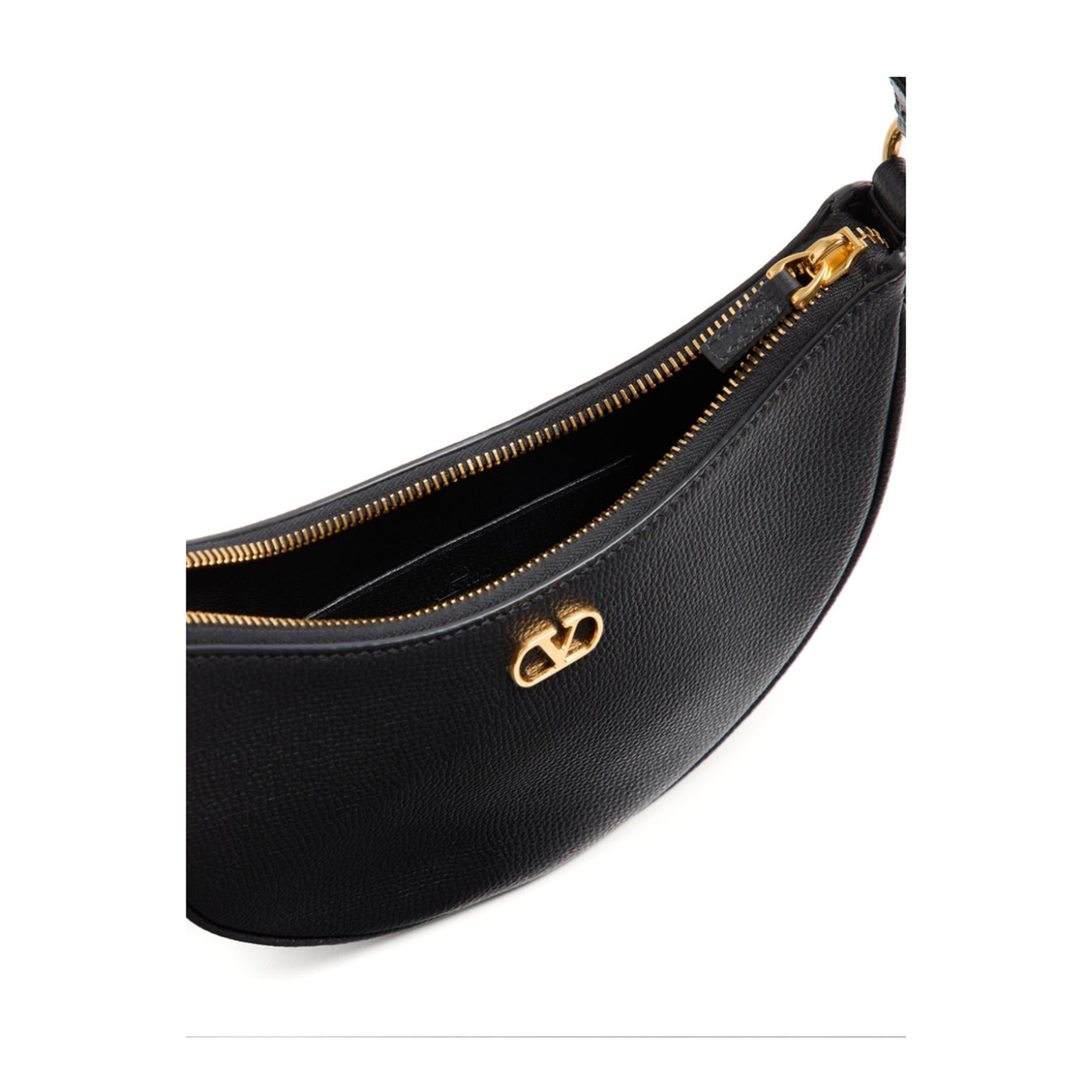 VLogo Signature Leather Mini Shoulder Bag - Black