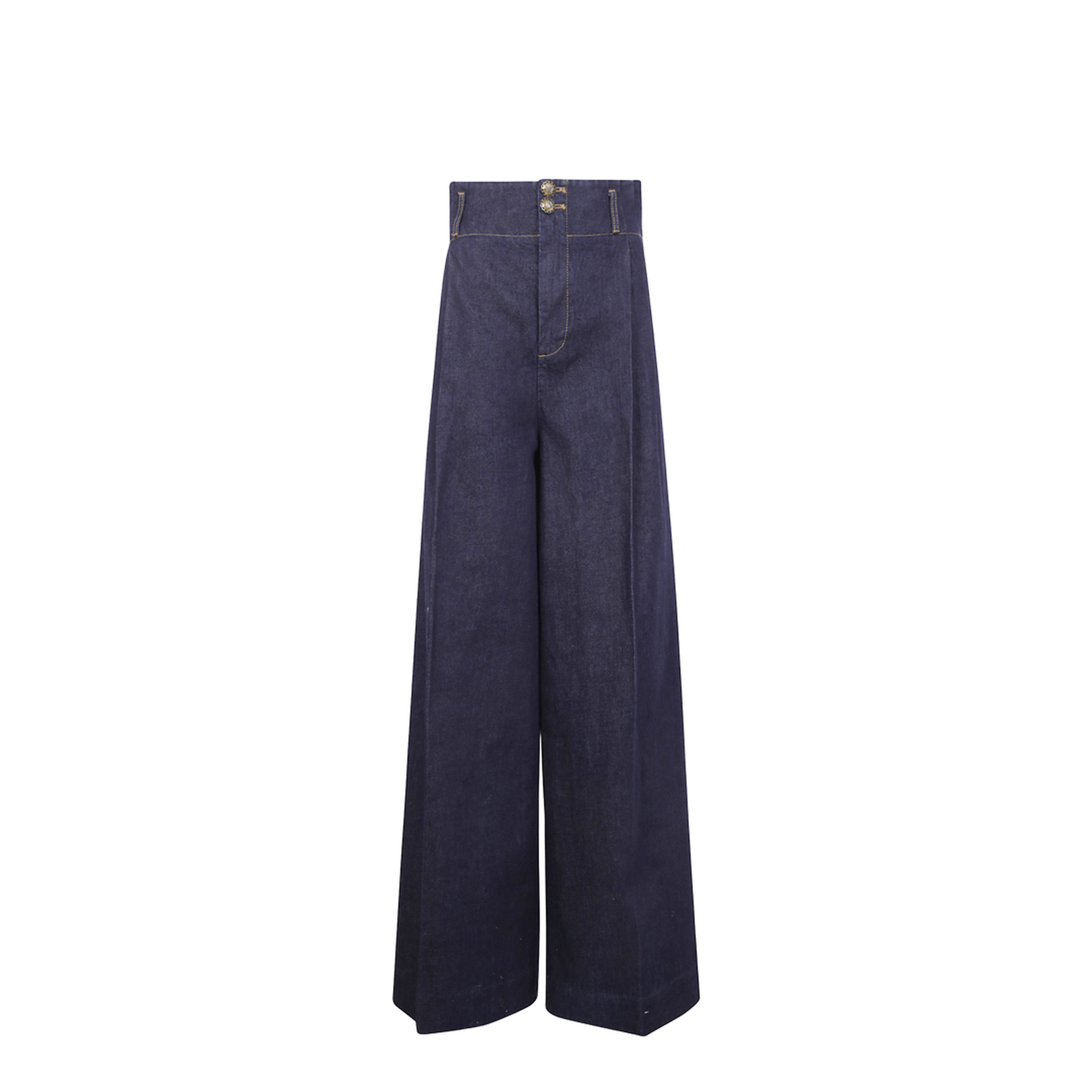 Hypnotic Cotton Denim Pants Blue