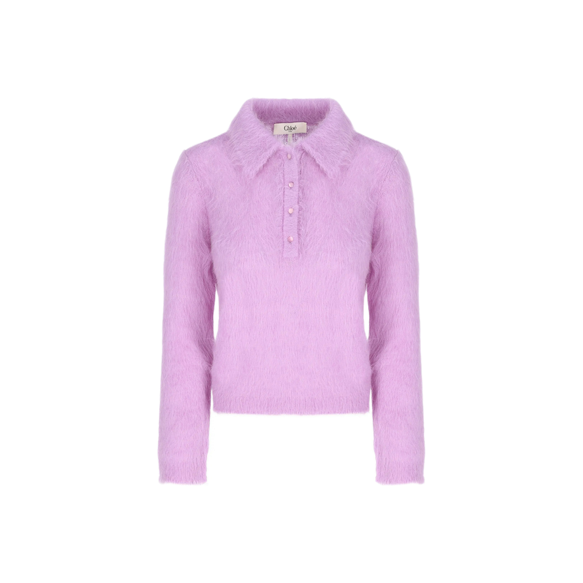 Dreamy Lavander Polo-Style Pullover