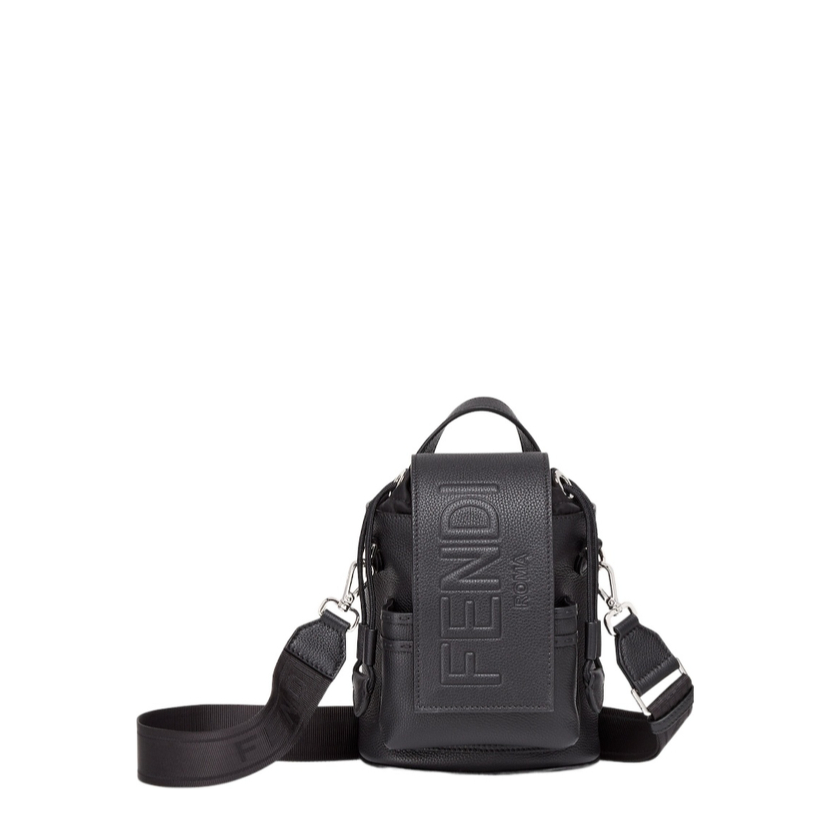 Roma Mini Leather Crossbody Bags - Black
