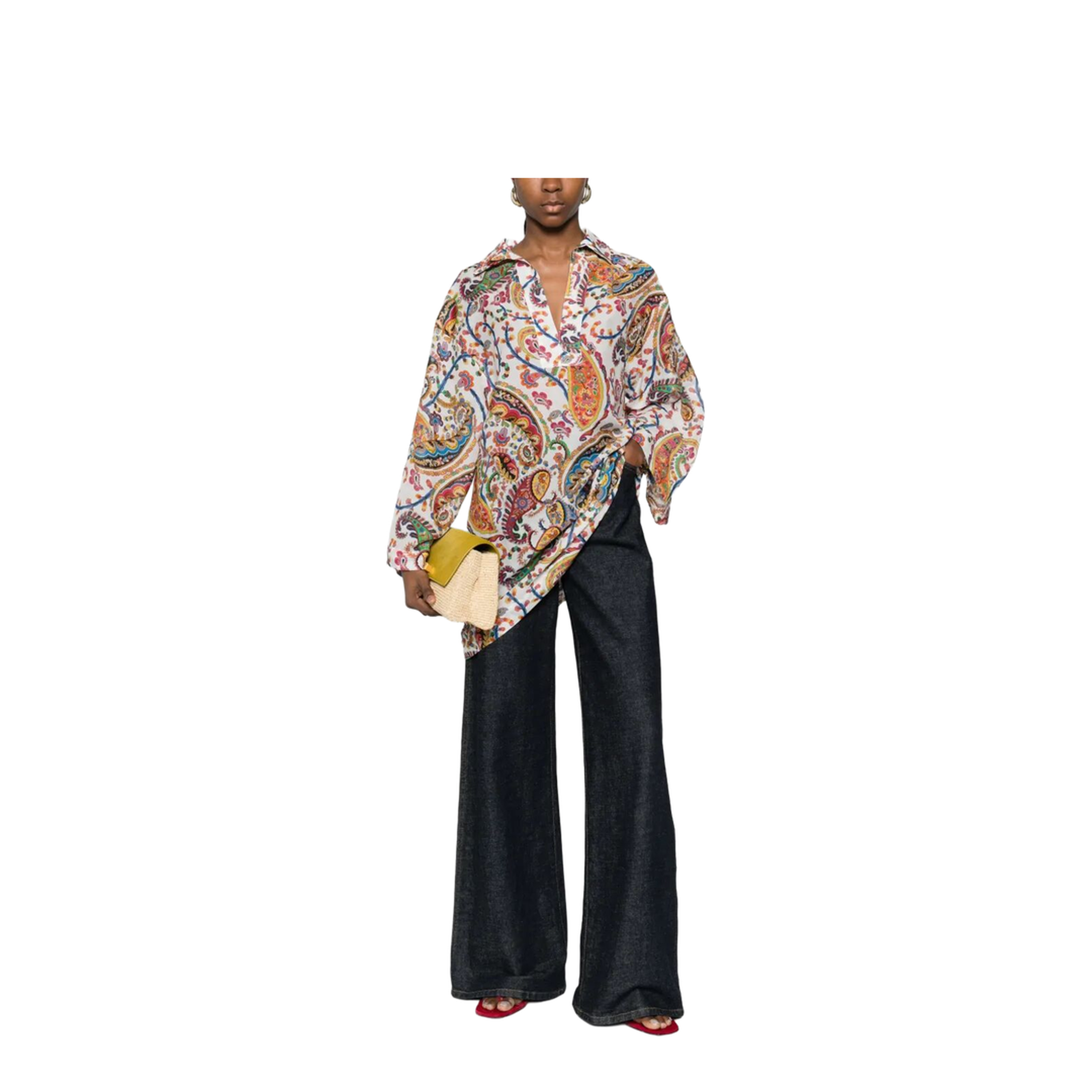 MAYFEYR - Etro - Paisley-Print V-Neck Beach Kimono Shirt - WRPA0023AKF16