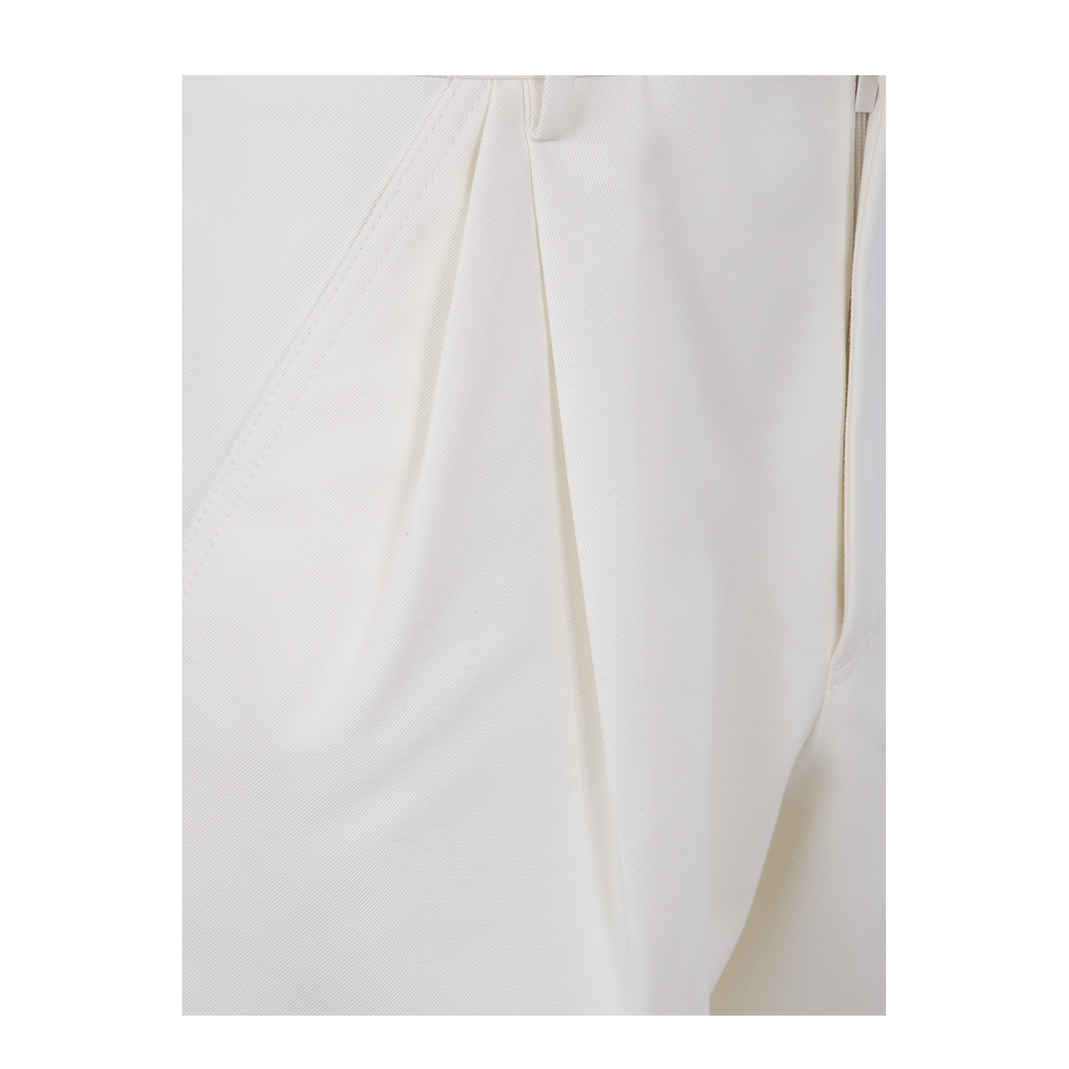 DOUBLE PIENCES CHINO TROUSERS WHITE