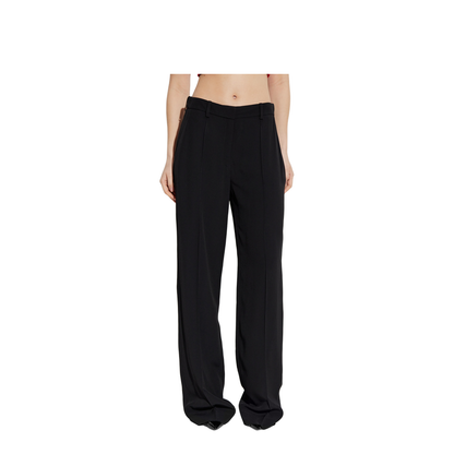 Crepe Straight-Leg Tailored Trousers