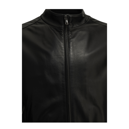 MAYFEYR - Altum - Padded Leather Jacket - MNLTHBOMBERNERO