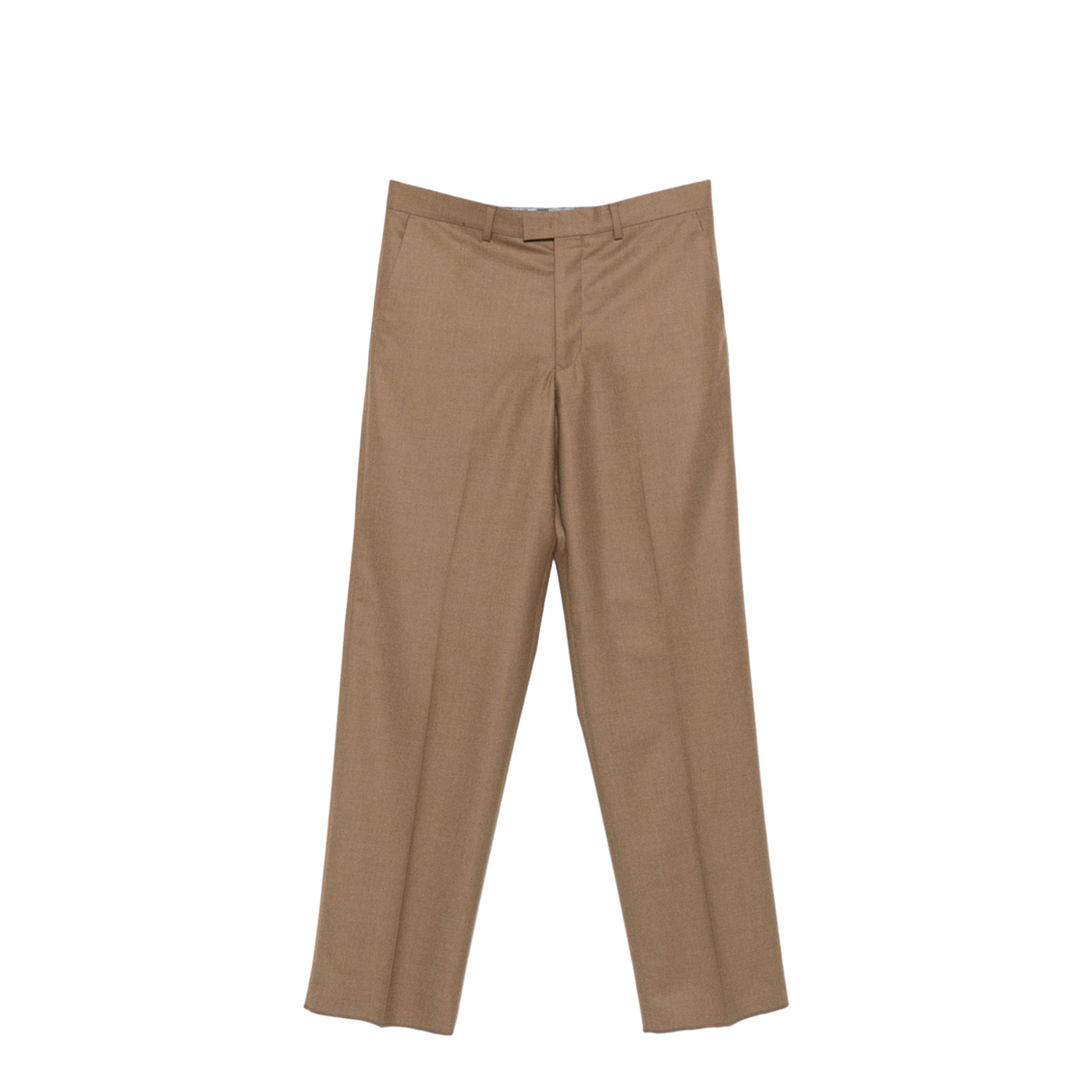 Brown Front Slash-Pockets Trousers