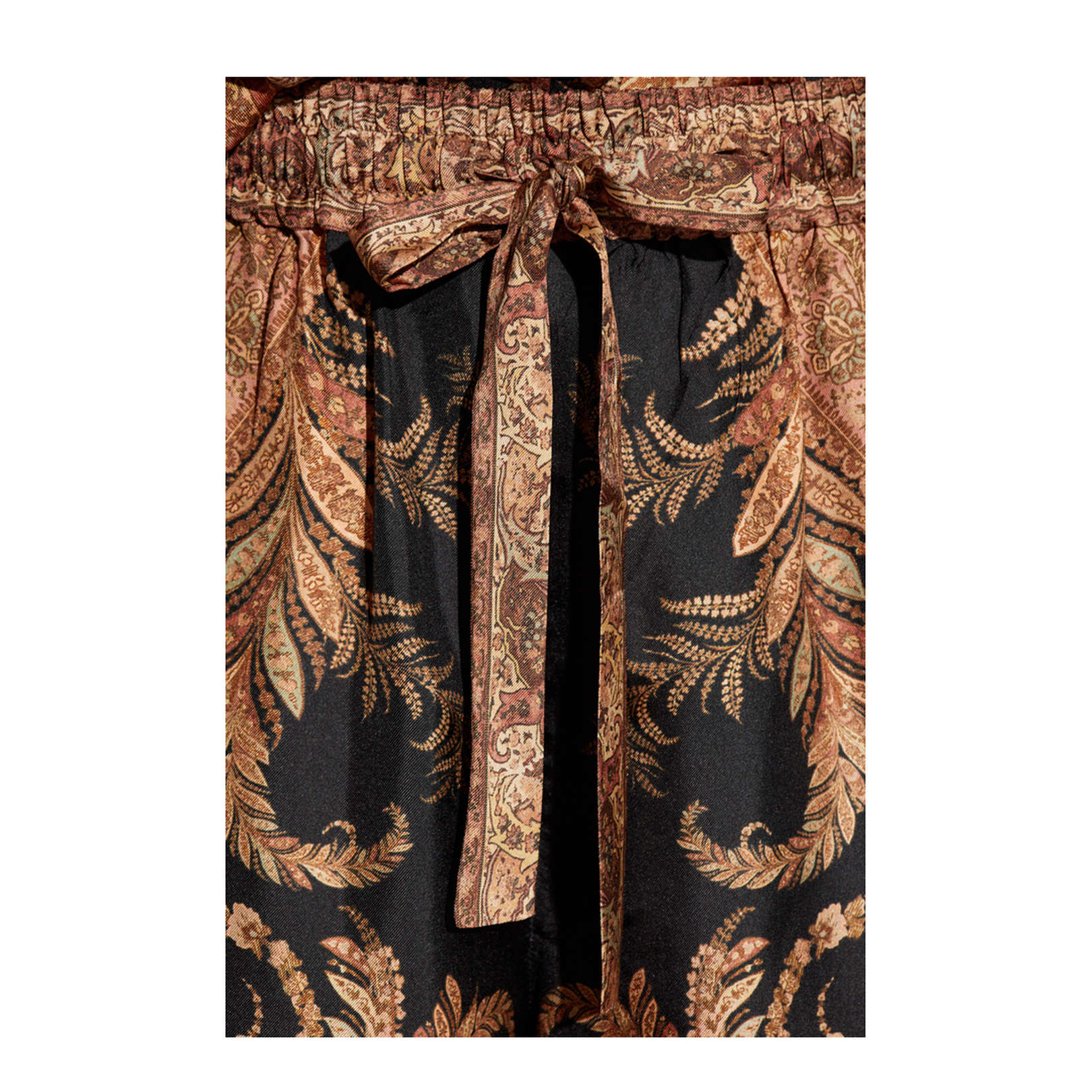 Silk Wide-Leg Trousers