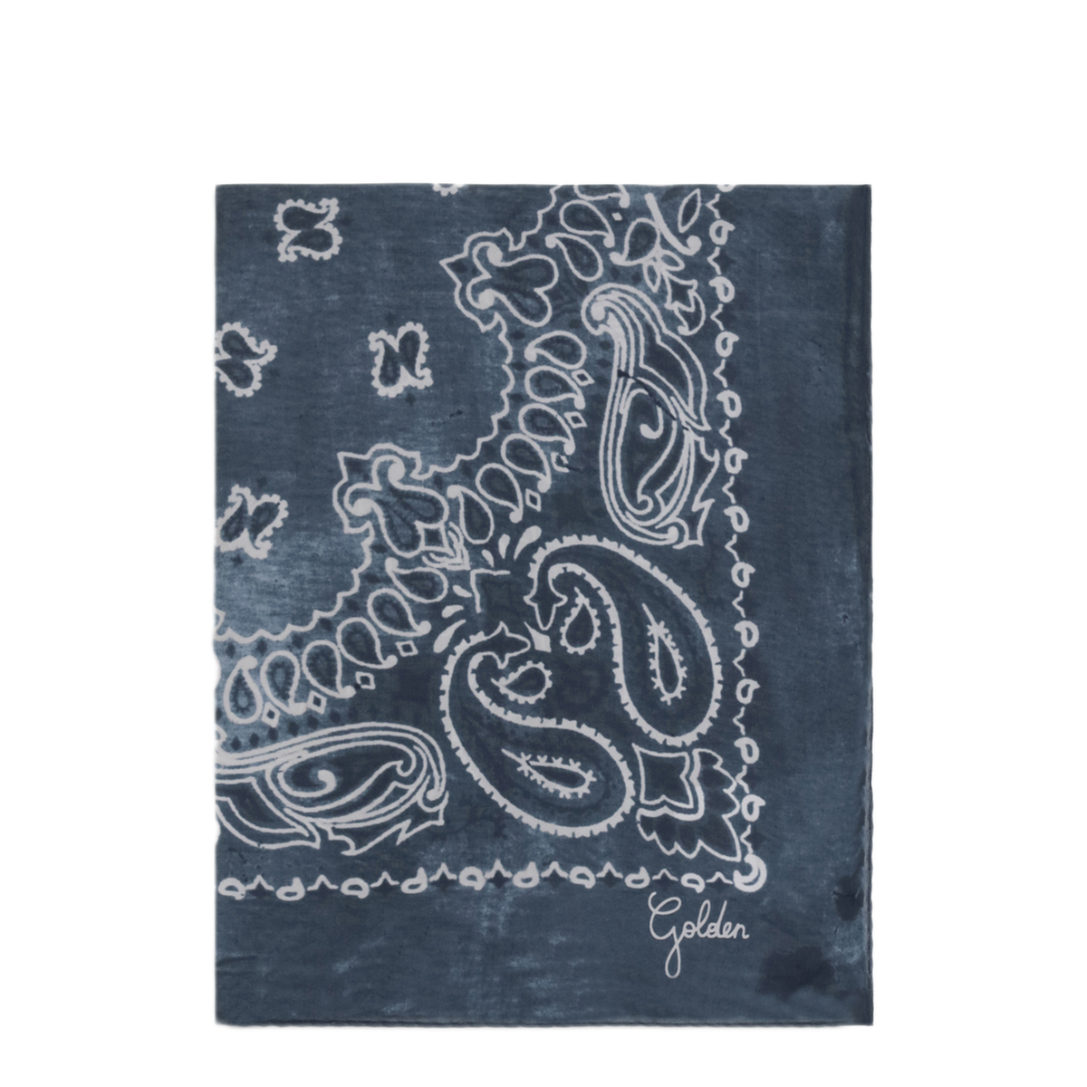 MAYFEYR - Golden Goose - Golden Paisley Printed Silk Scarf - GUP01053P00066750653
