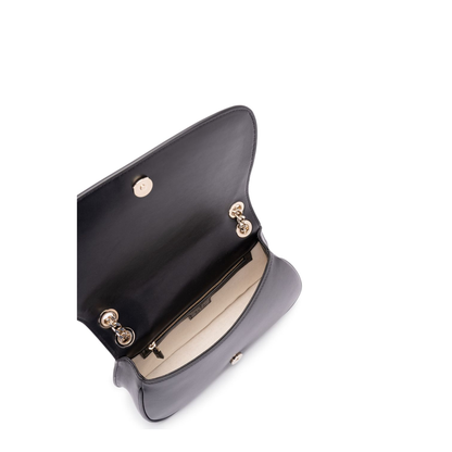 Blondie Medium Leather Shoulder Bag - Black