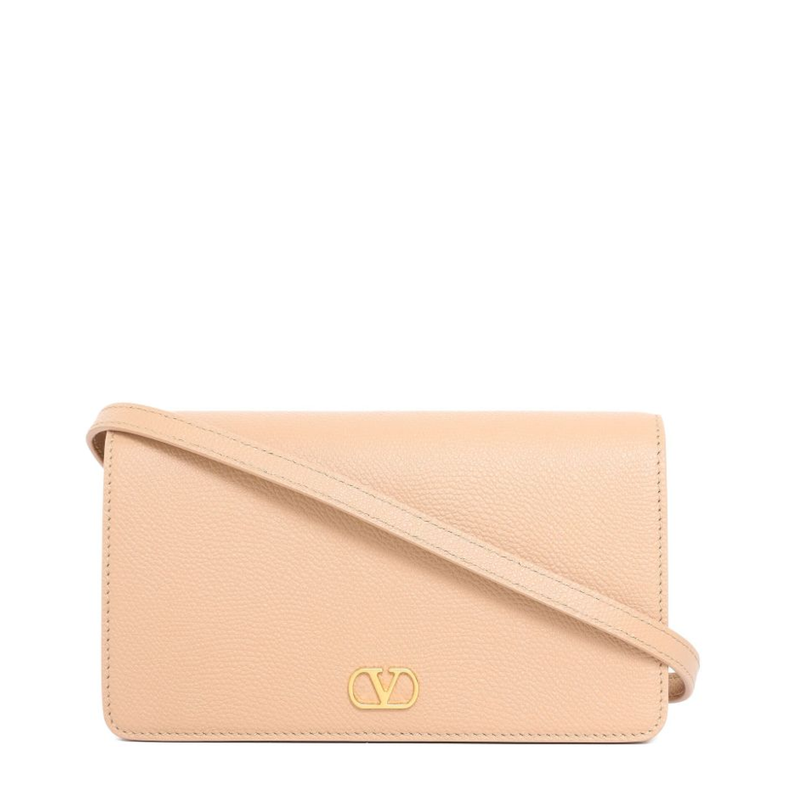 VLogo Signature Mini Leather Clutch