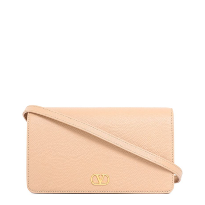 VLogo Signature Mini Leather Clutch