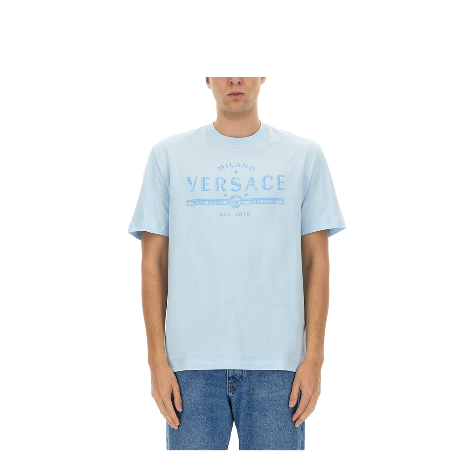 versace Tシャツ 水色 ライトブルー 半袖 確実正規品 T-Shirts - Light Blue – MAYFEYR
