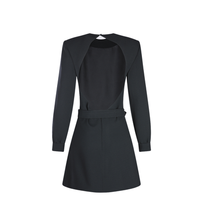 Backless Mini Dress Black