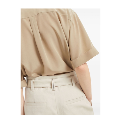Cotton Linen Canvas Corset Cigarette Trousers