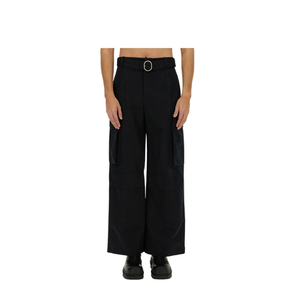 Belted Cargo Pants In Black