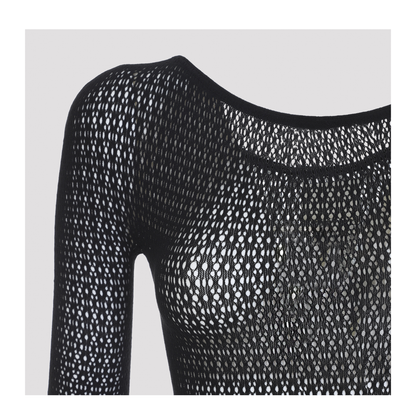 MAYFEYR - Wolford - Black Daisy Net Catsuit - 534617005