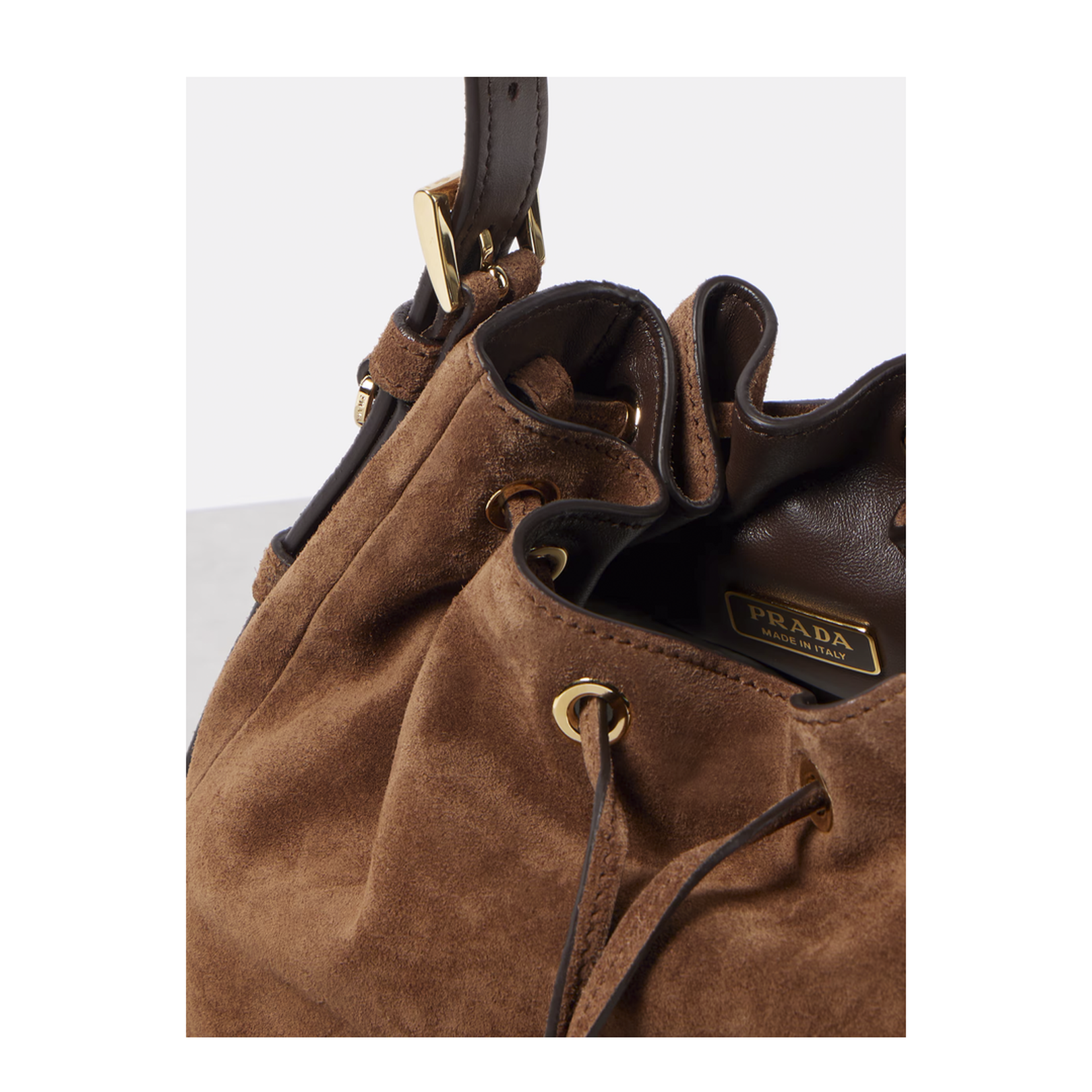 Caramel Suede Bucket Bag