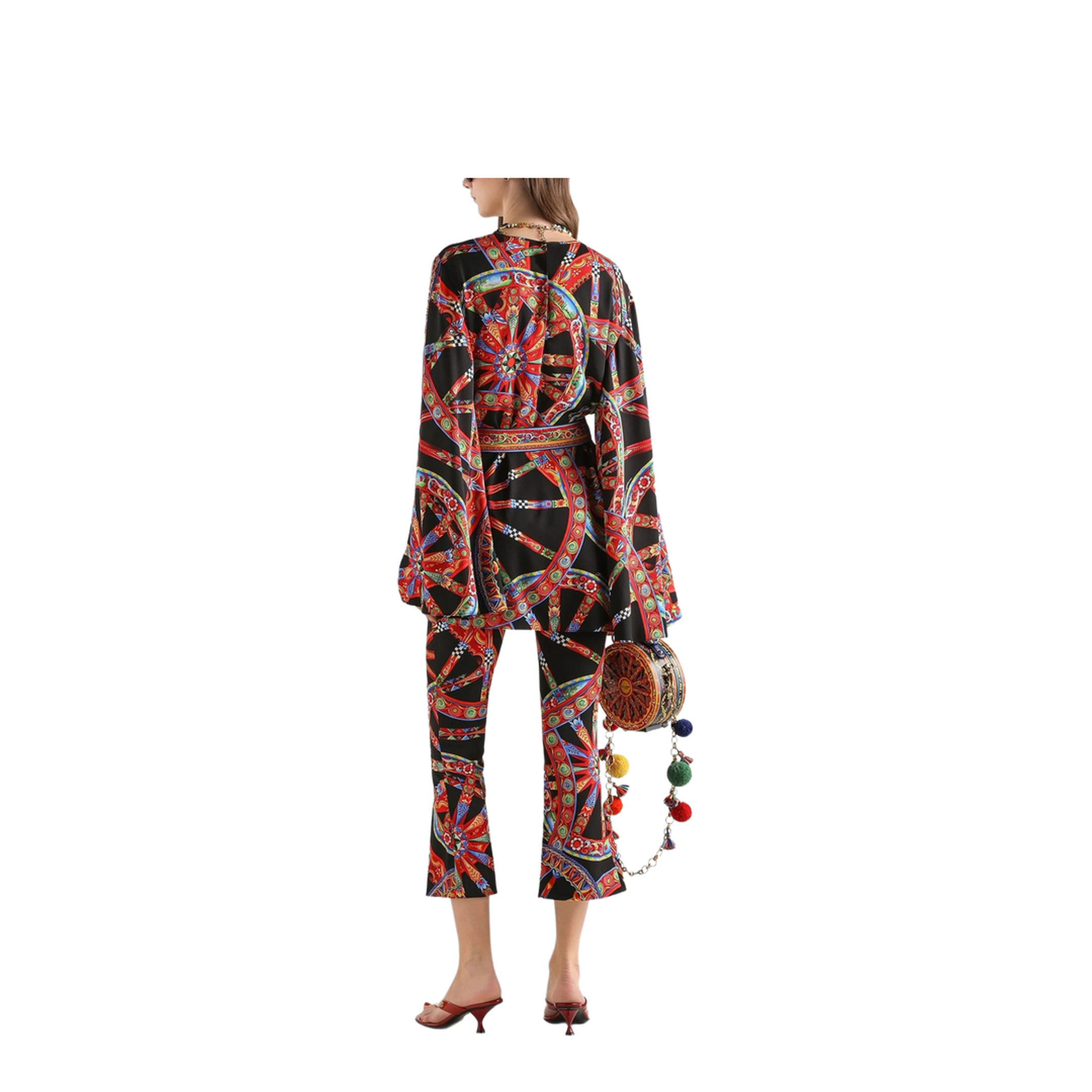 MAYFEYR - Dolce & Gabbana - Silk Pants Carretto Print - FTAG7TFSA9U