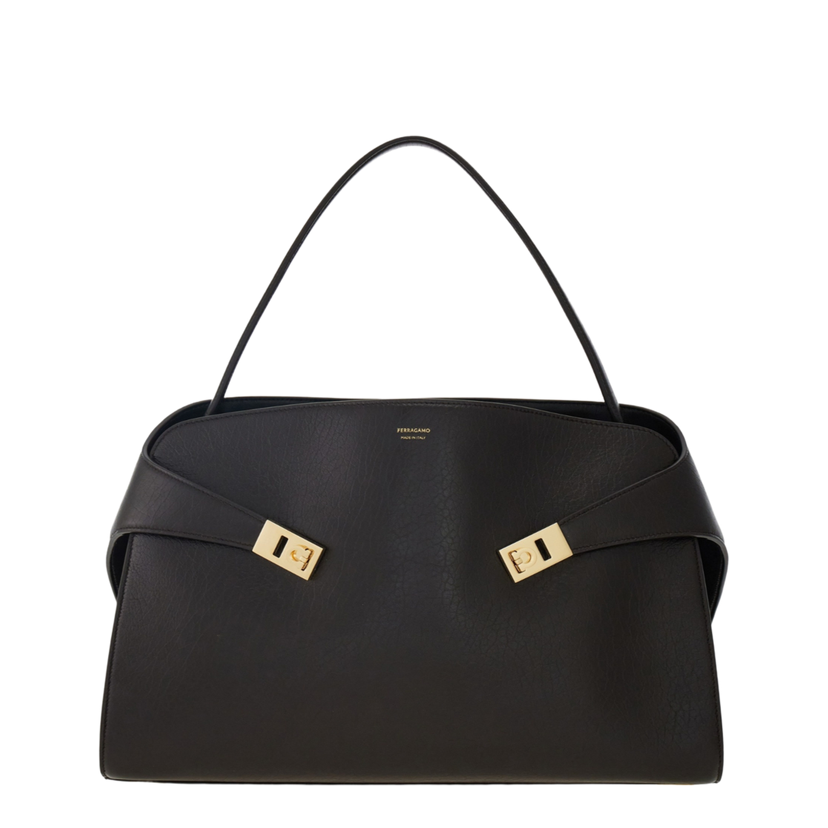 Top Handle Bag with Metal Details