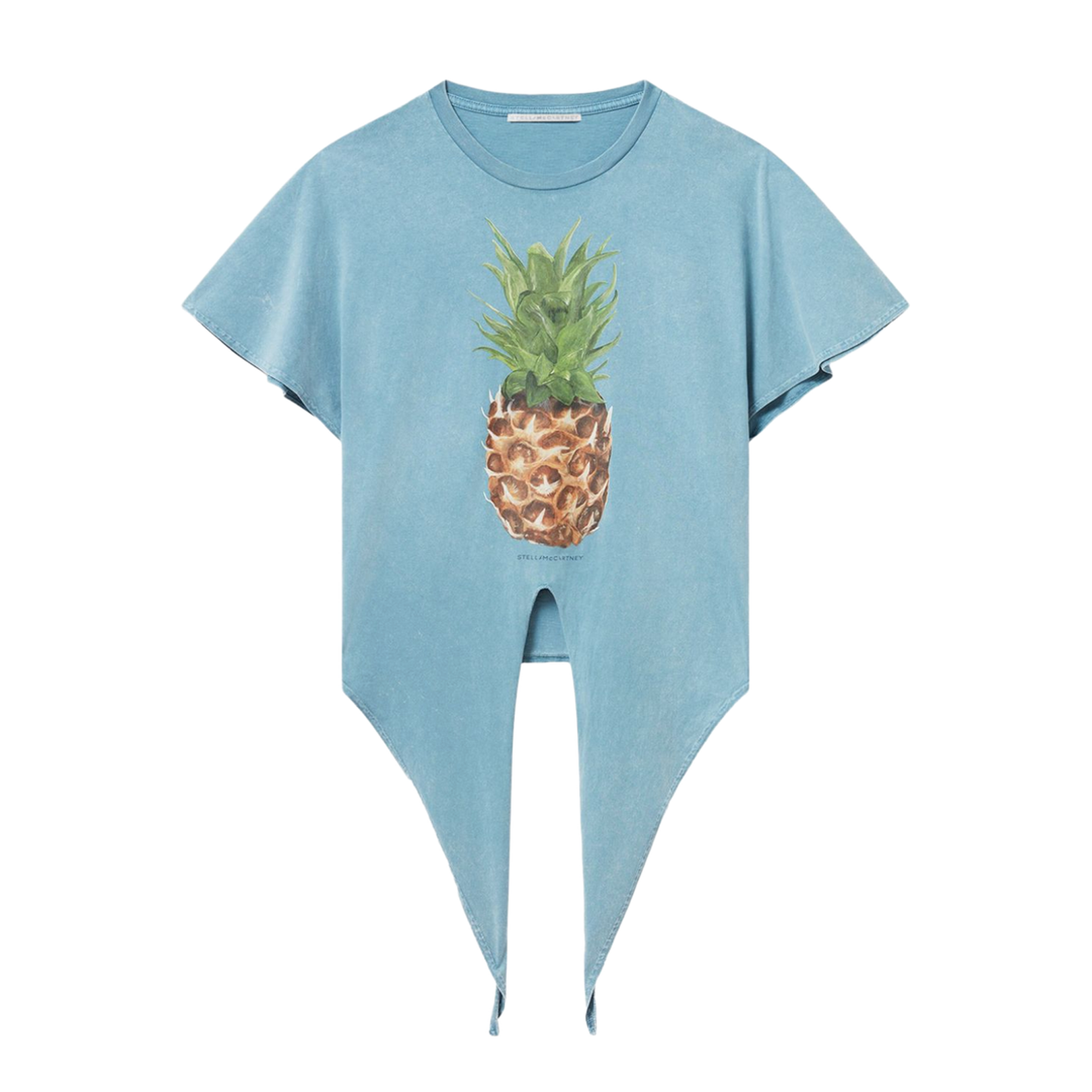 Pineapple Tie-front Cotton T-Shirt
