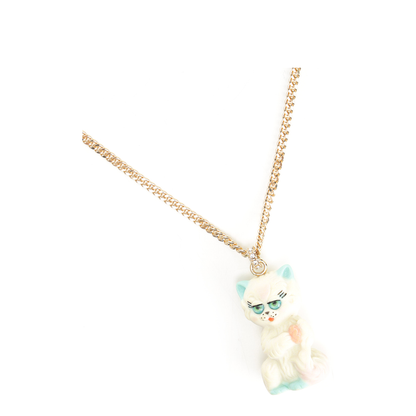Chain Necklace with Le Chat de la Maison Pendant
