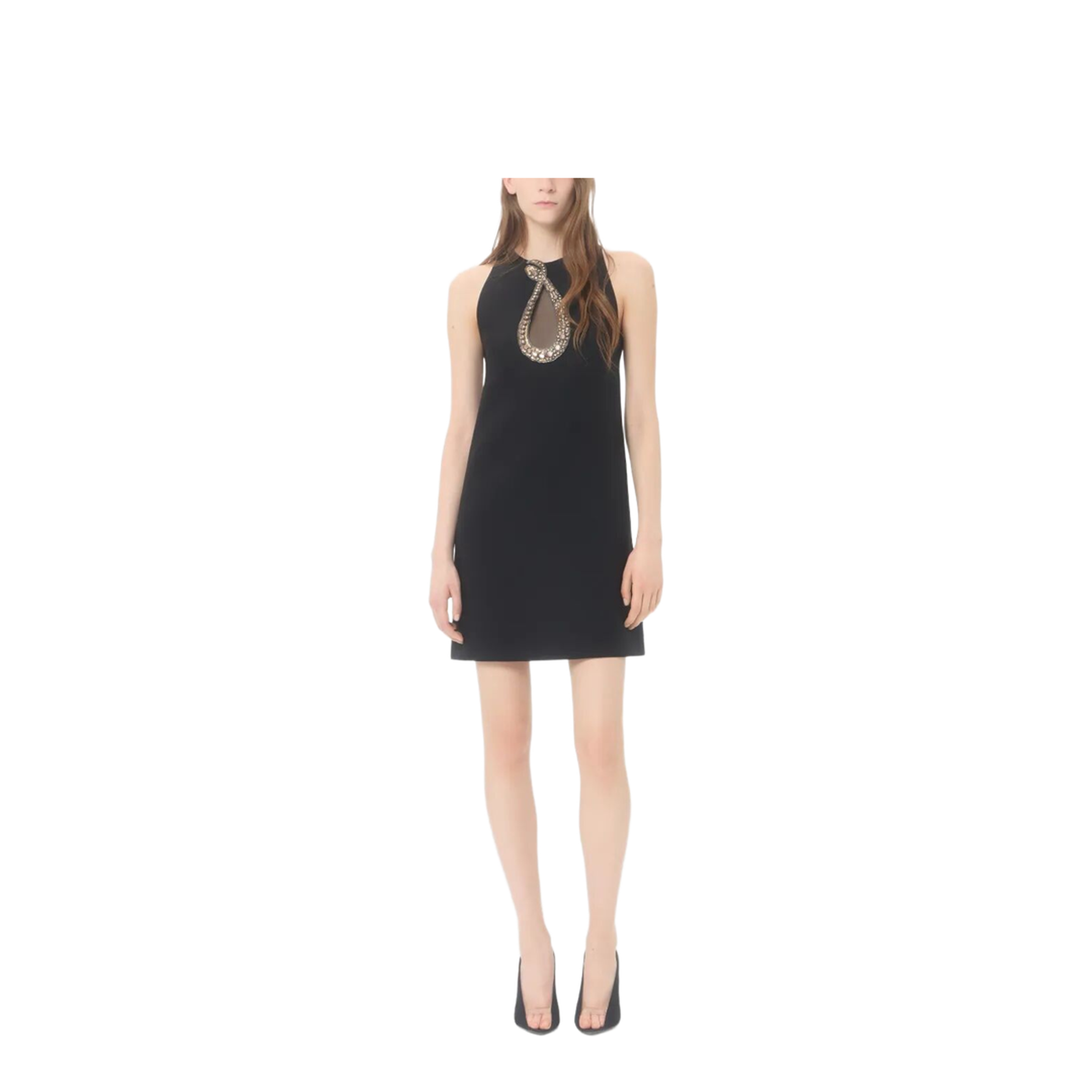 MAYFEYR - Valentino - Rhinestone Snake Embroidery Crepe Couture Short Dress - BVAKD51CF