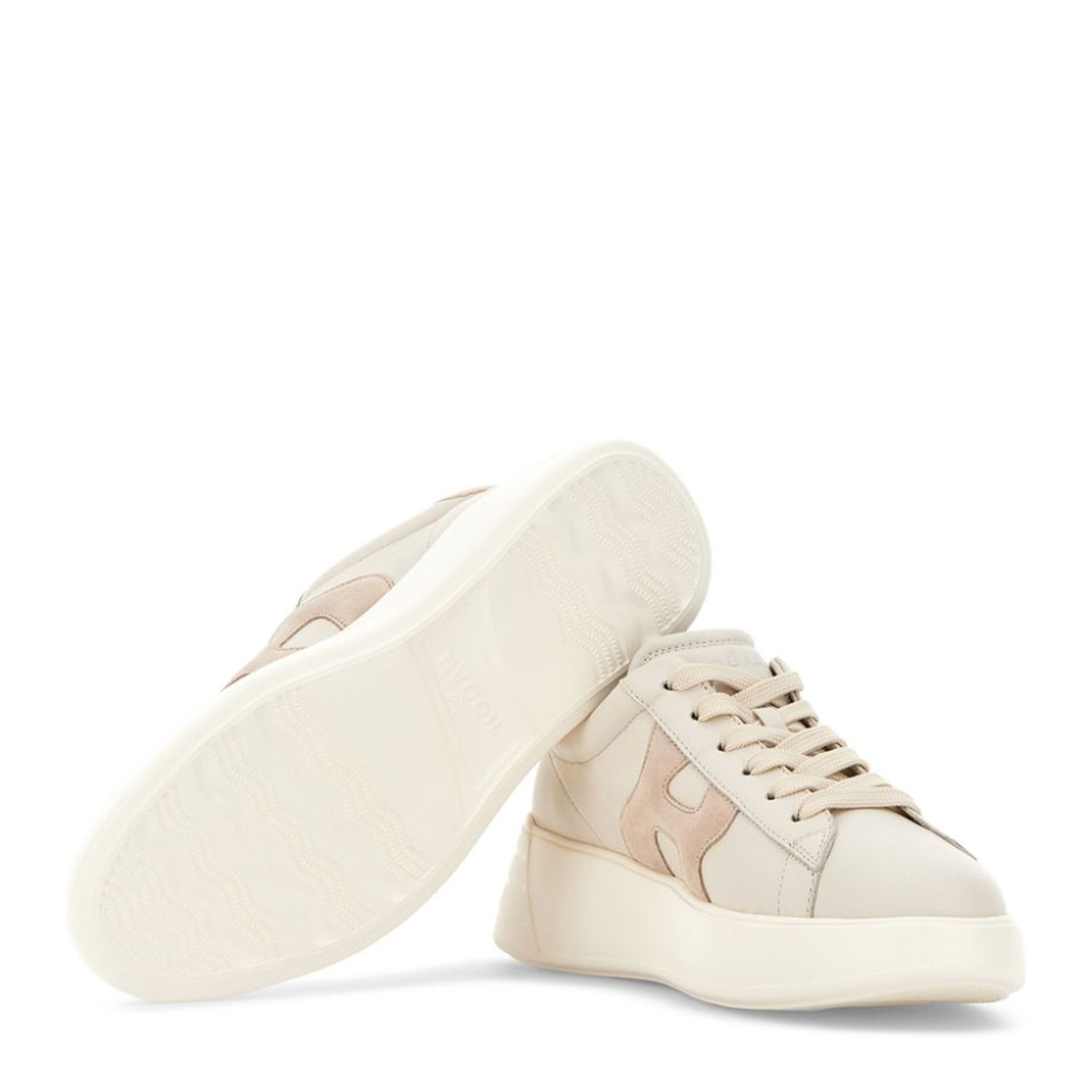 Panelled Design Lace-Up Sneakers