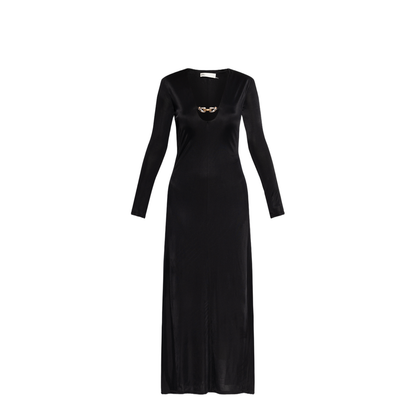 Dress with decorative appliqué