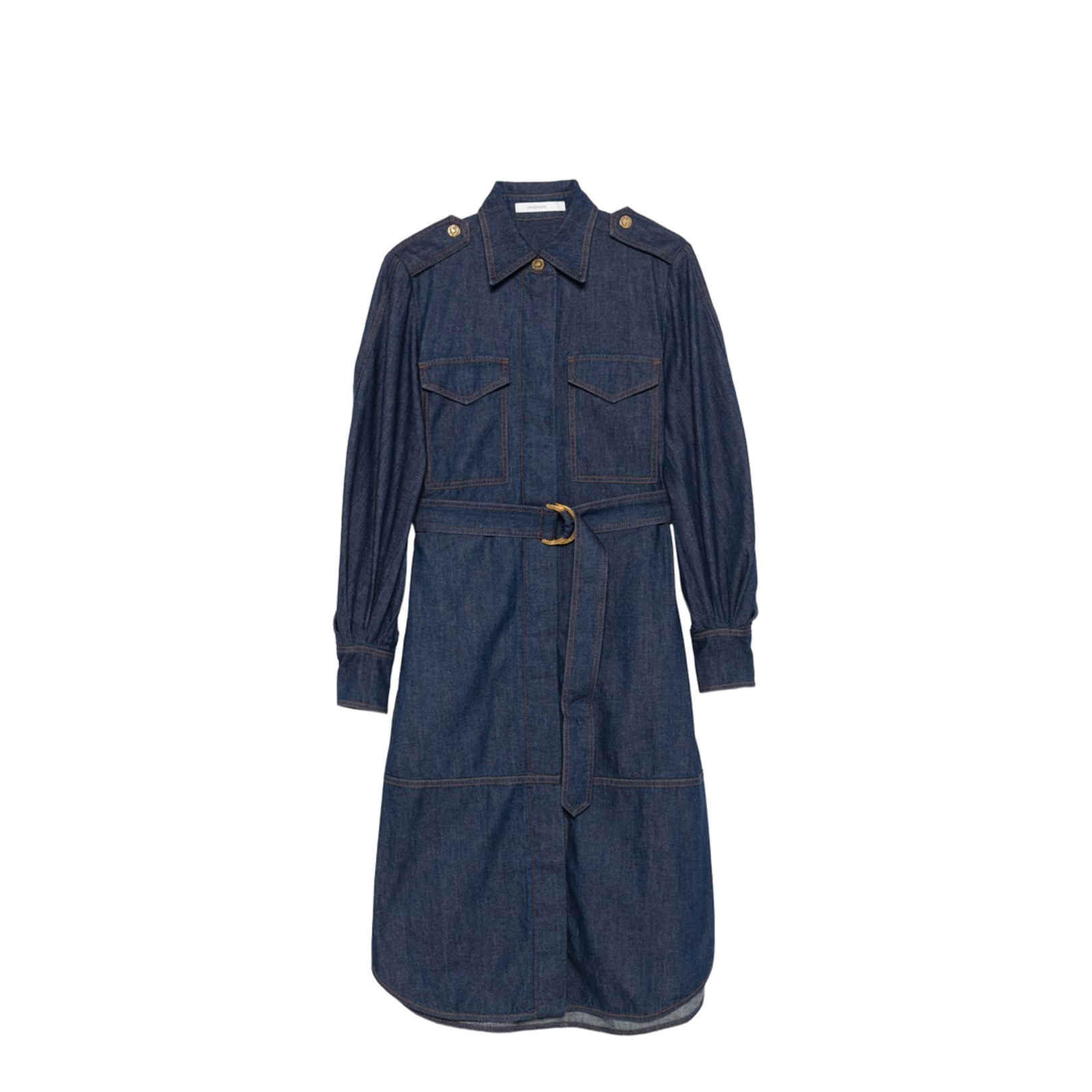 Hypnotic Tuck Midi Dress Navy Stripe
