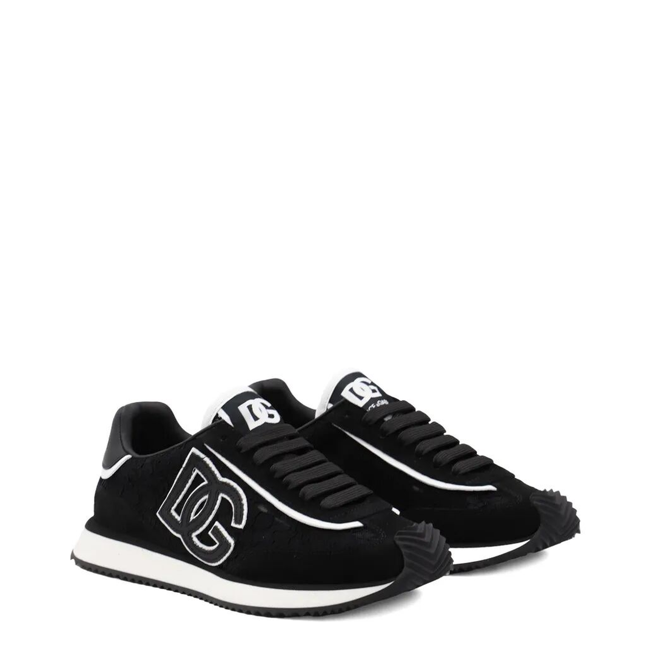 MAYFEYR - Dolce & Gabbana - Cushion Lace-Detailed Suede Sneakers - CK2340A9AC2