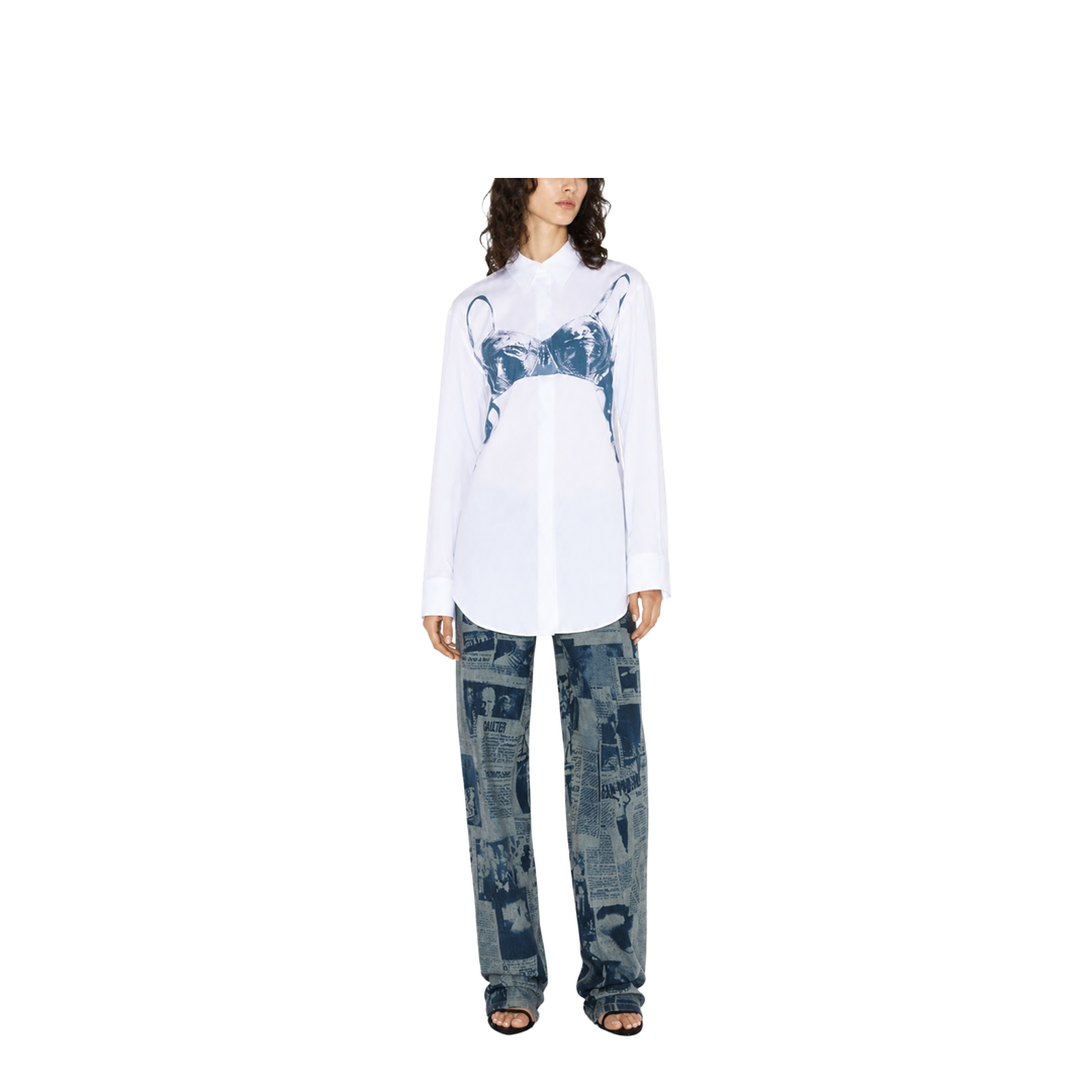 Scanned Bra Print Shirt
