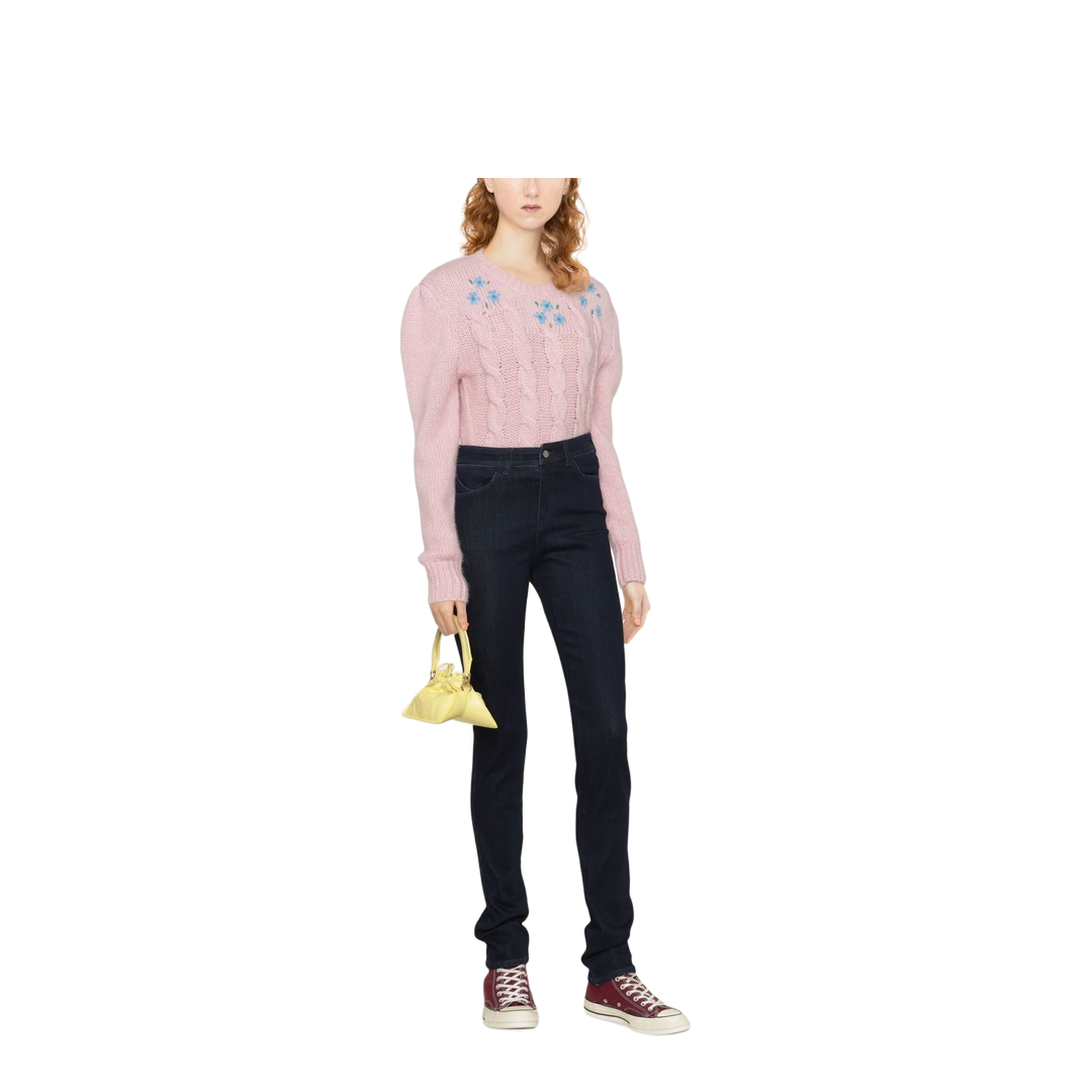 High-Waisted Slim-Cut Trousers