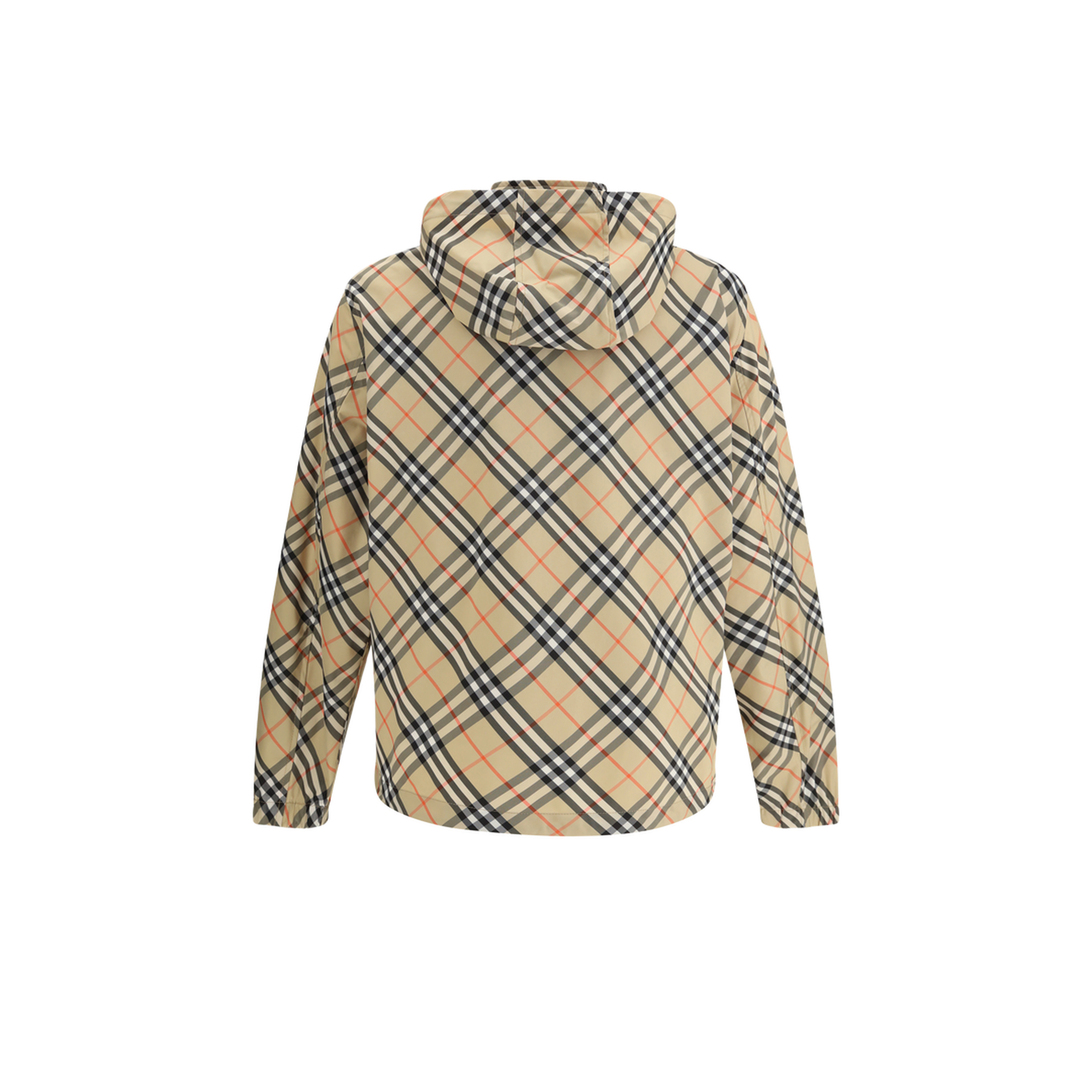 Beige Jacket With Frontal Zip Closure