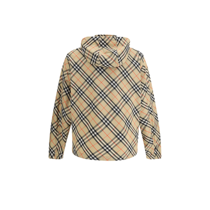 Beige Jacket With Frontal Zip Closure