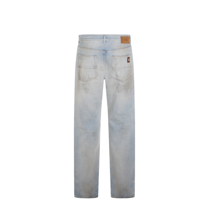 Light Blue Cotton Denim Jeans