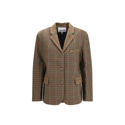 MAYFEYR - Ganni - Checked Twill Blazer - A1020109999